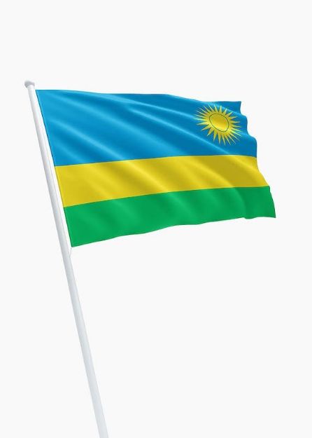 Vlag Rwanda - 100x150cm Spun-Poly